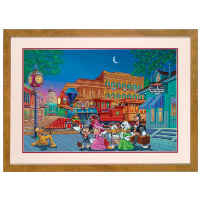 Mickey Mouse ''Arriving in Style'' Lithograph by Manuel Hernandez