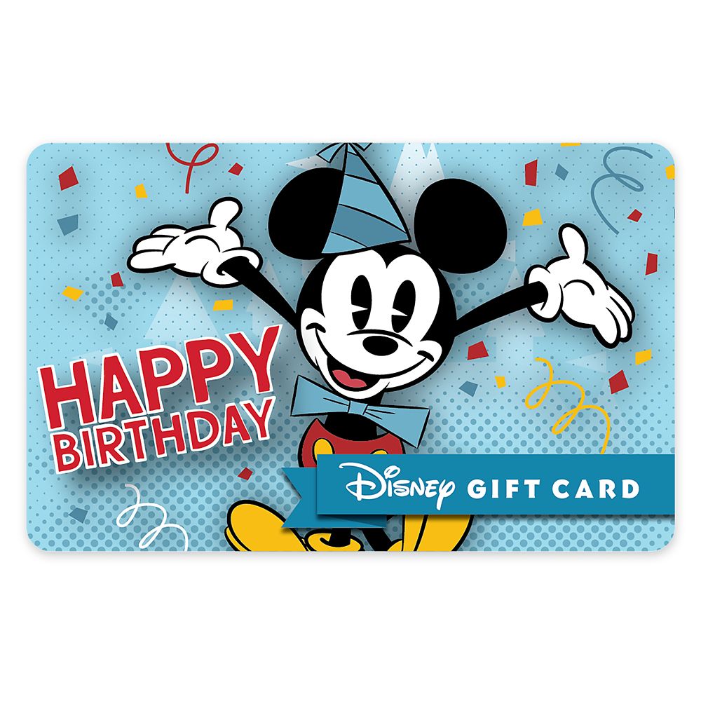 Mickey Mouse Birthday Disney Gift Card eGift | Disney Store