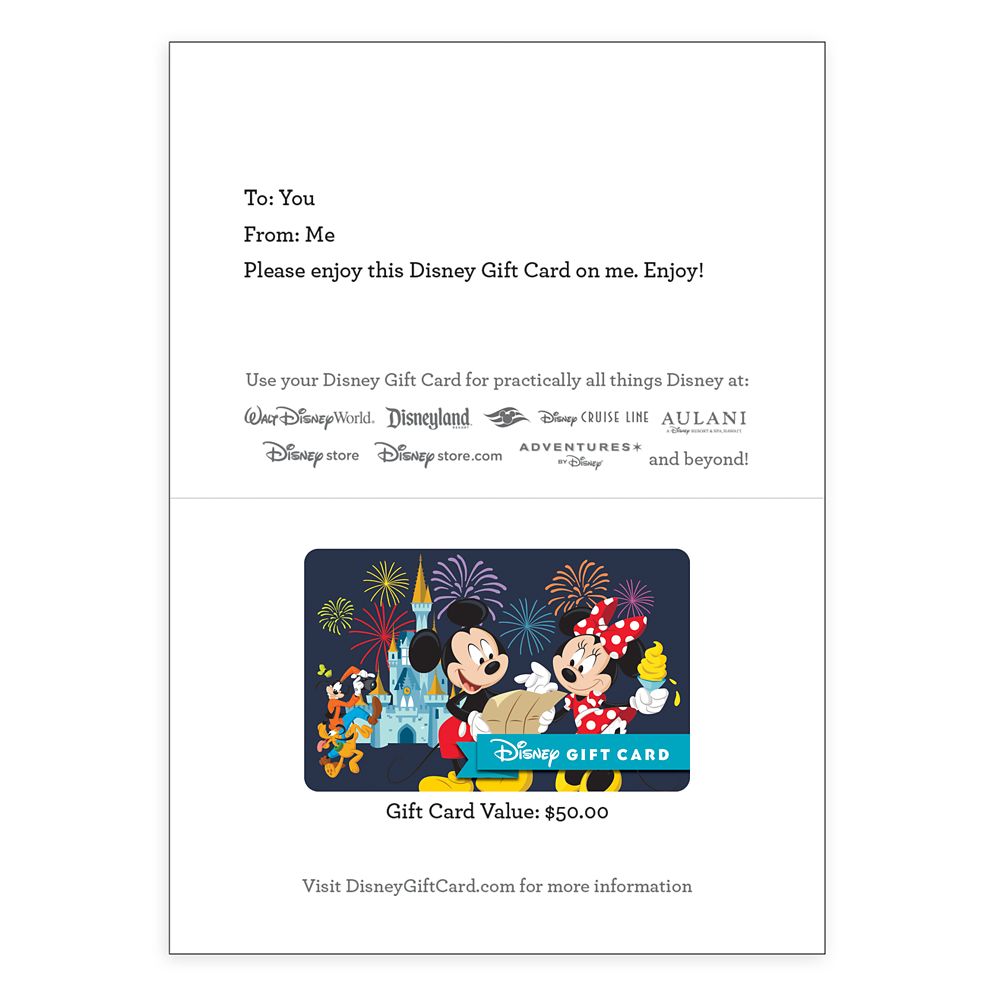 Fireworks Fantasy Disney Gift Card