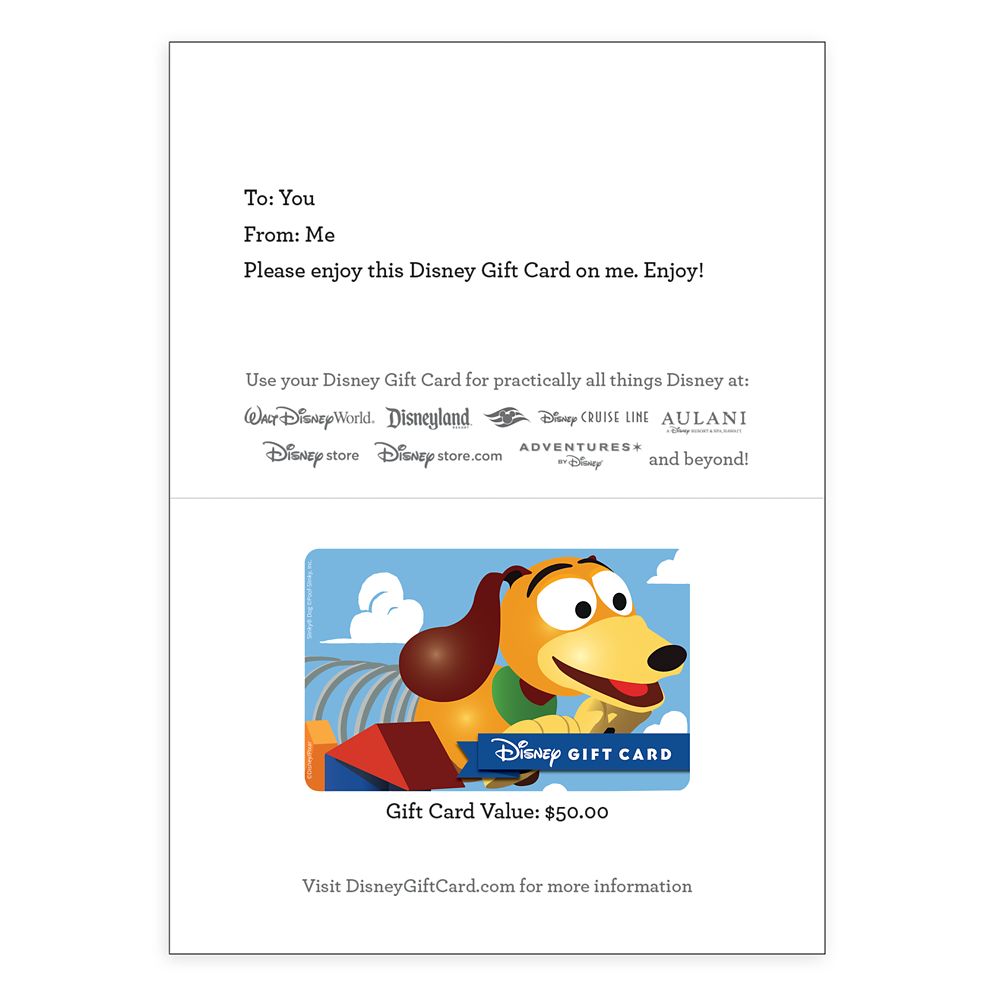 Slinky Dog Disney Gift Card &ndash; Toy Story