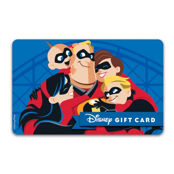 Incredibles Disney Gift Card