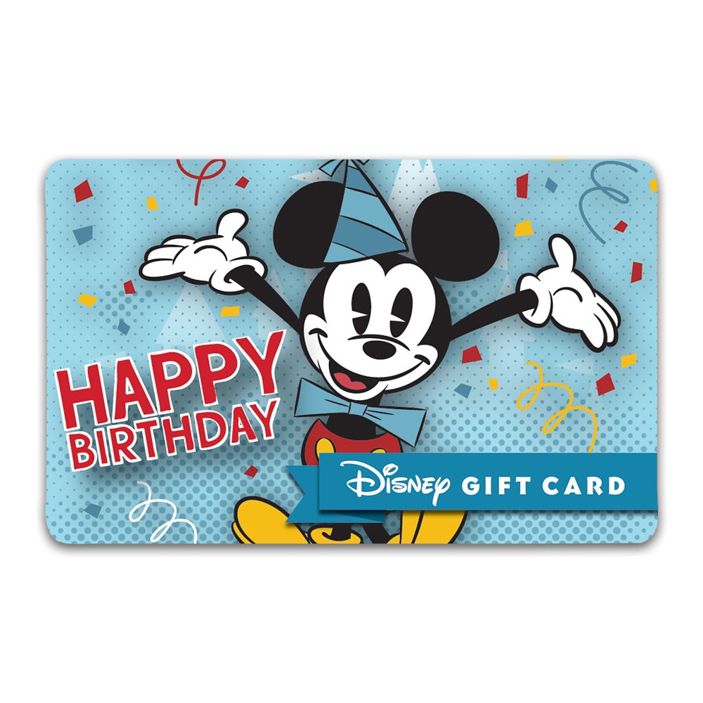 Mickey Mouse Birthday Disney Gift Card shopDisney