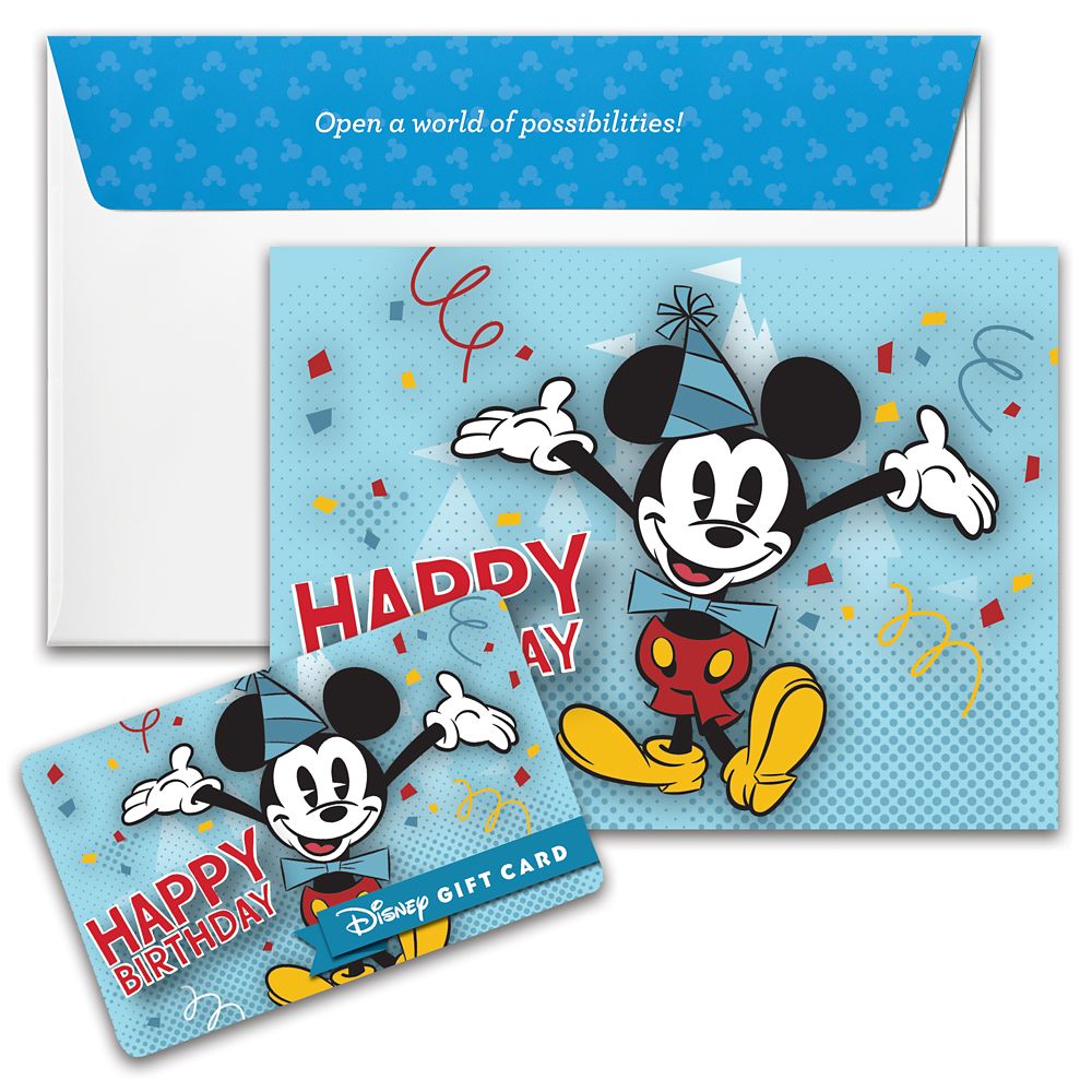 Mickey Mouse Birthday Disney Gift Card