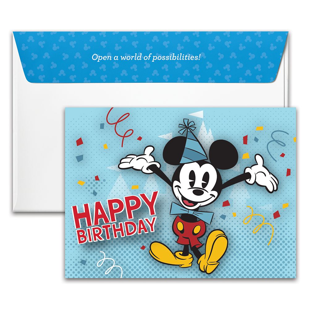 Mickey Mouse Birthday Disney Gift Card