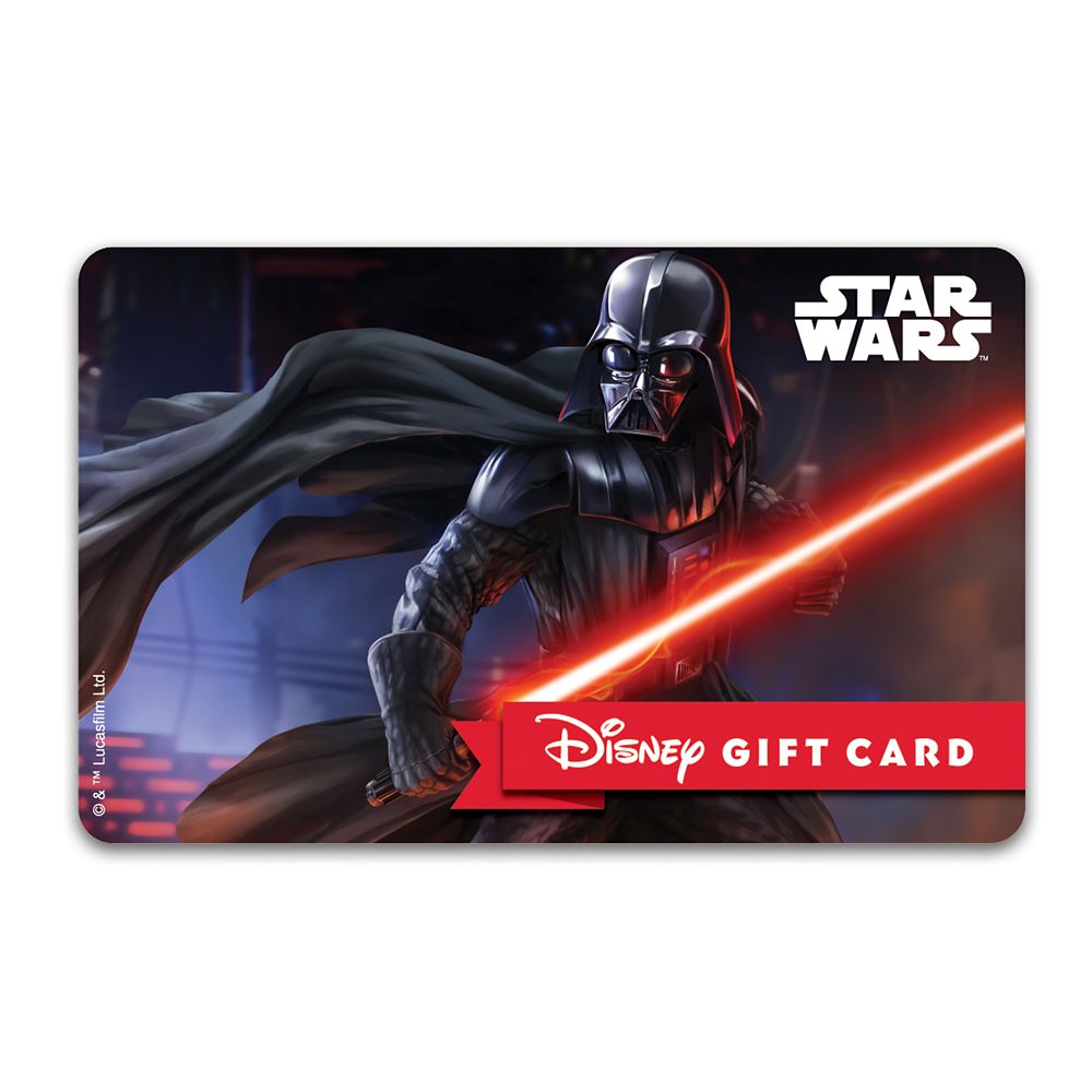 Darth Vader Disney Gift Card  Star Wars