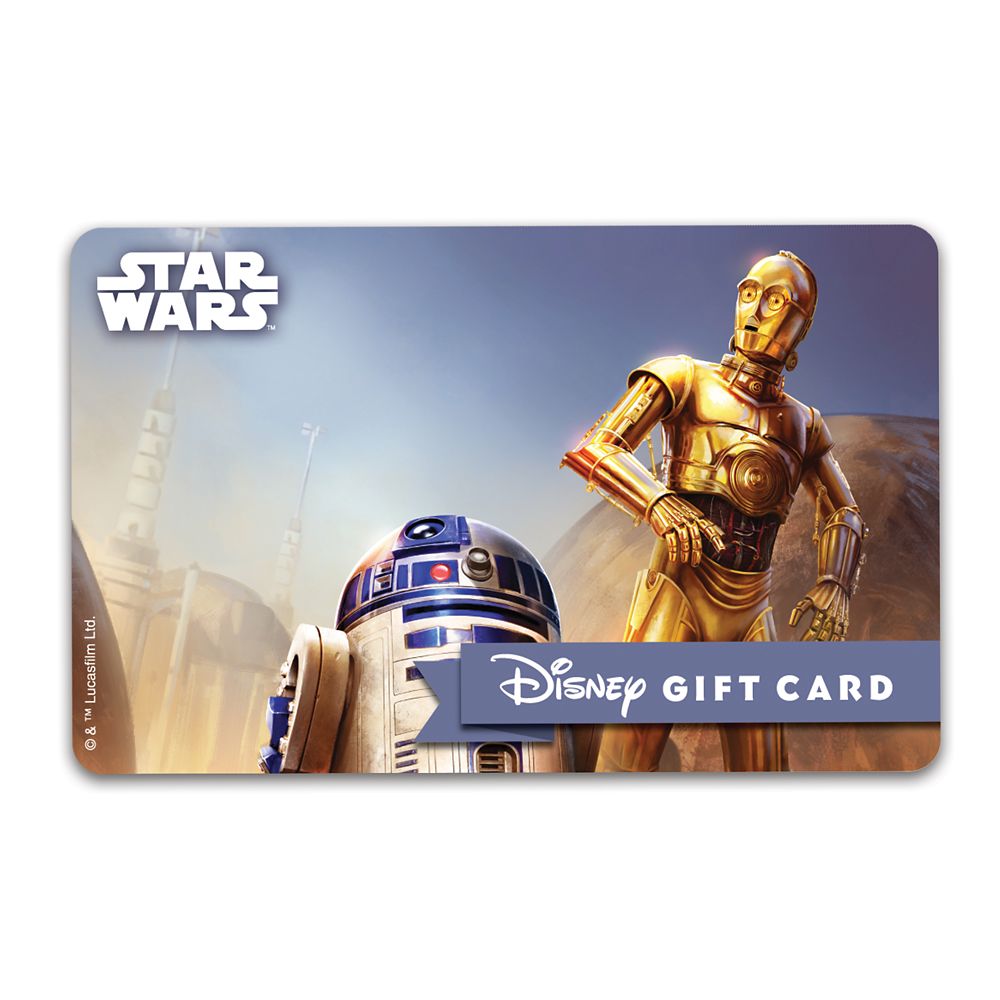 R2-D2 and C-3PO Disney Gift Card  Star Wars
