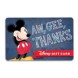 Mickey Mouse ''Aw, Gee, Thanks'' Disney Gift Card