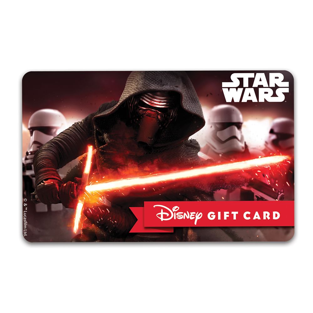 Kylo Ren Disney Gift Card  Star Wars