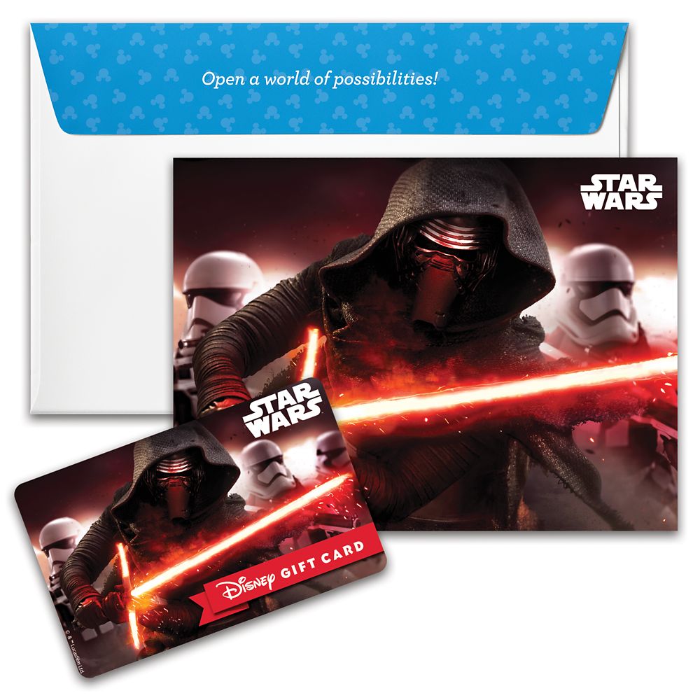 Kylo Ren Disney Gift Card Star Wars shopDisney