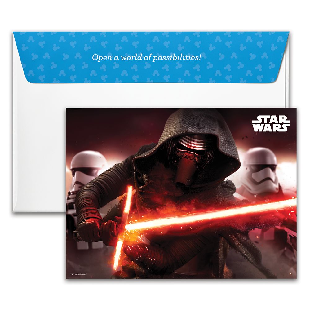 Kylo Ren Disney Gift Card Star Wars shopDisney