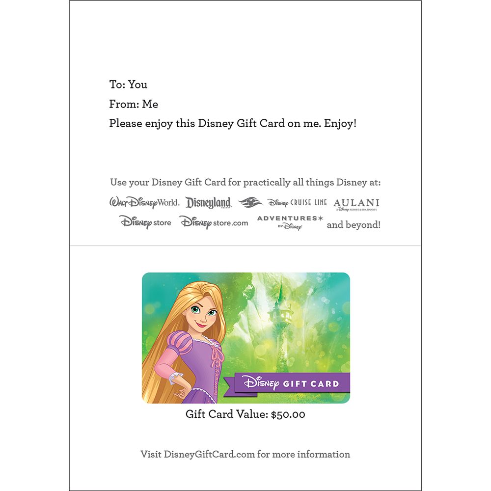 Rapunzel Disney Gift Card