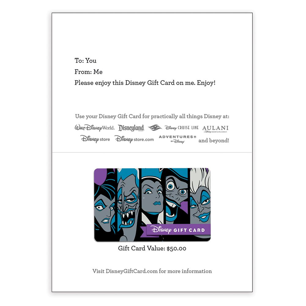Disney Villains Disney Gift Card