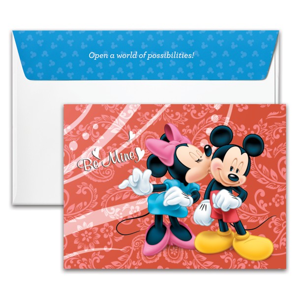 Mickey and Minnie Mouse ''Be Mine'' Disney Gift Card