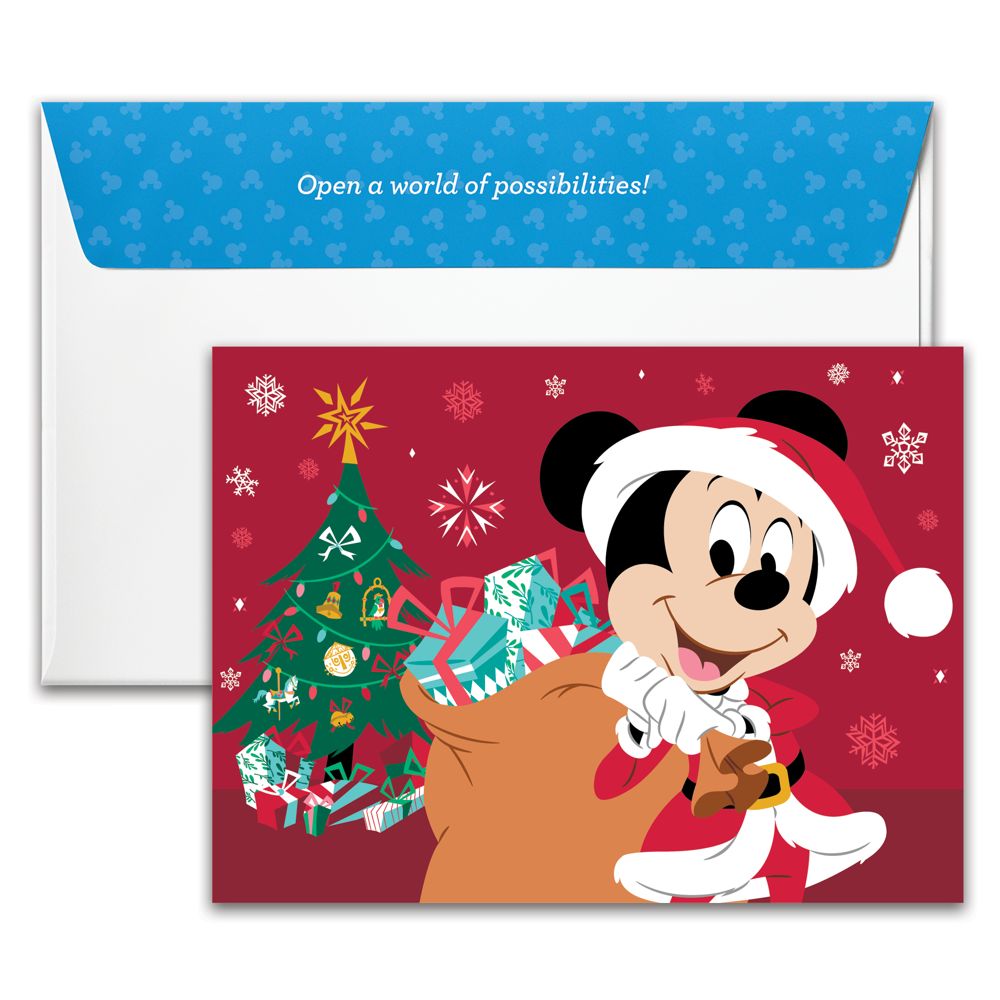 Santa Mickey Mouse Holiday Disney Gift Card