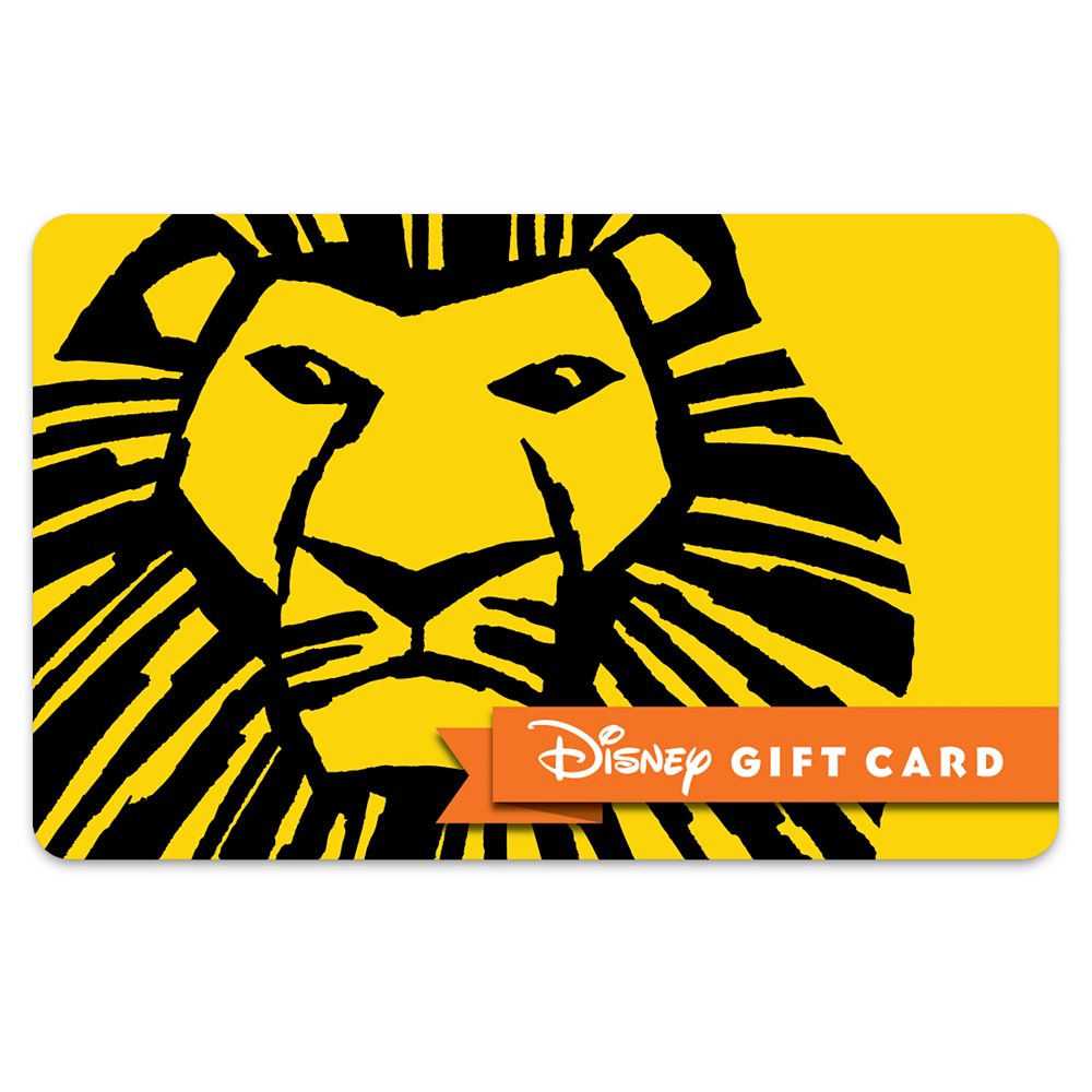 The Lion King Musical Disney Gift Card has hit the shelves for purchase