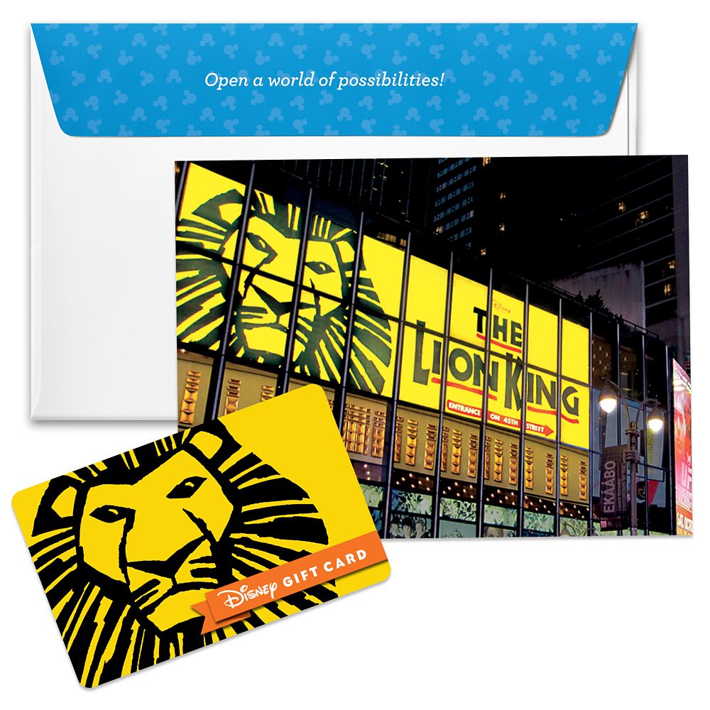 The Lion King Musical Disney Gift Card