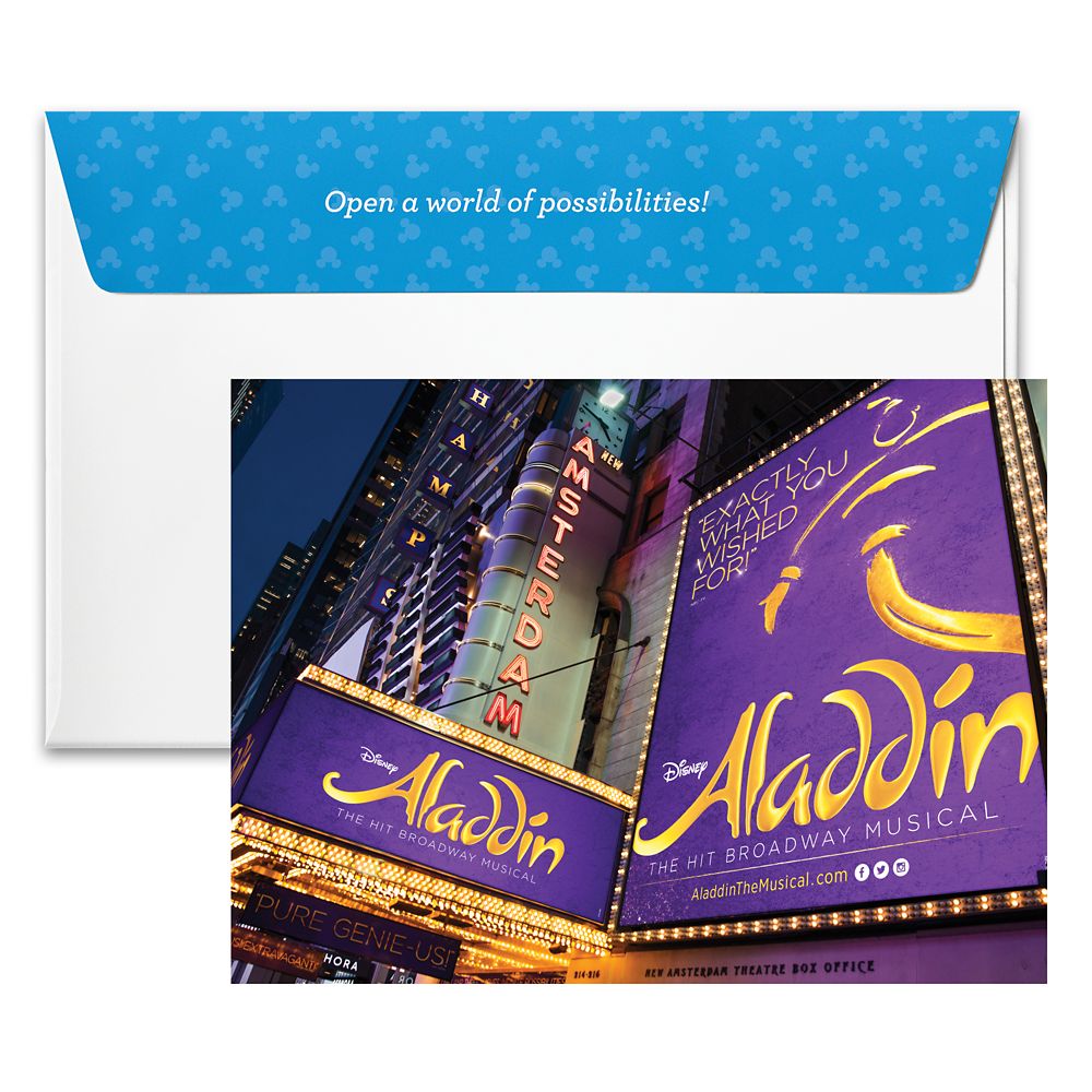 Aladdin The Musical Disney Gift Card