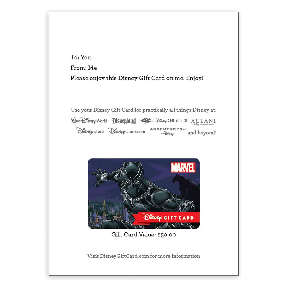 Black Panther Disney Gift Card