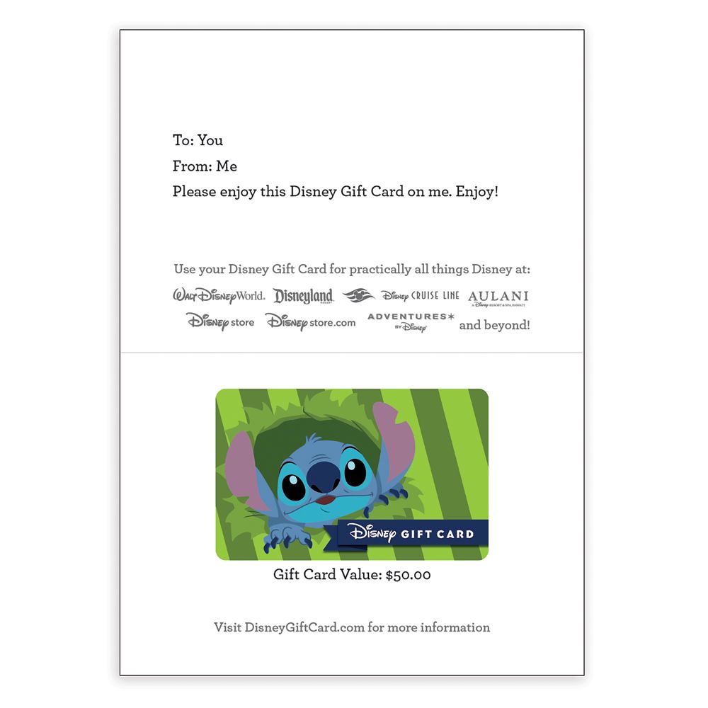 Stitch Disney Gift Card