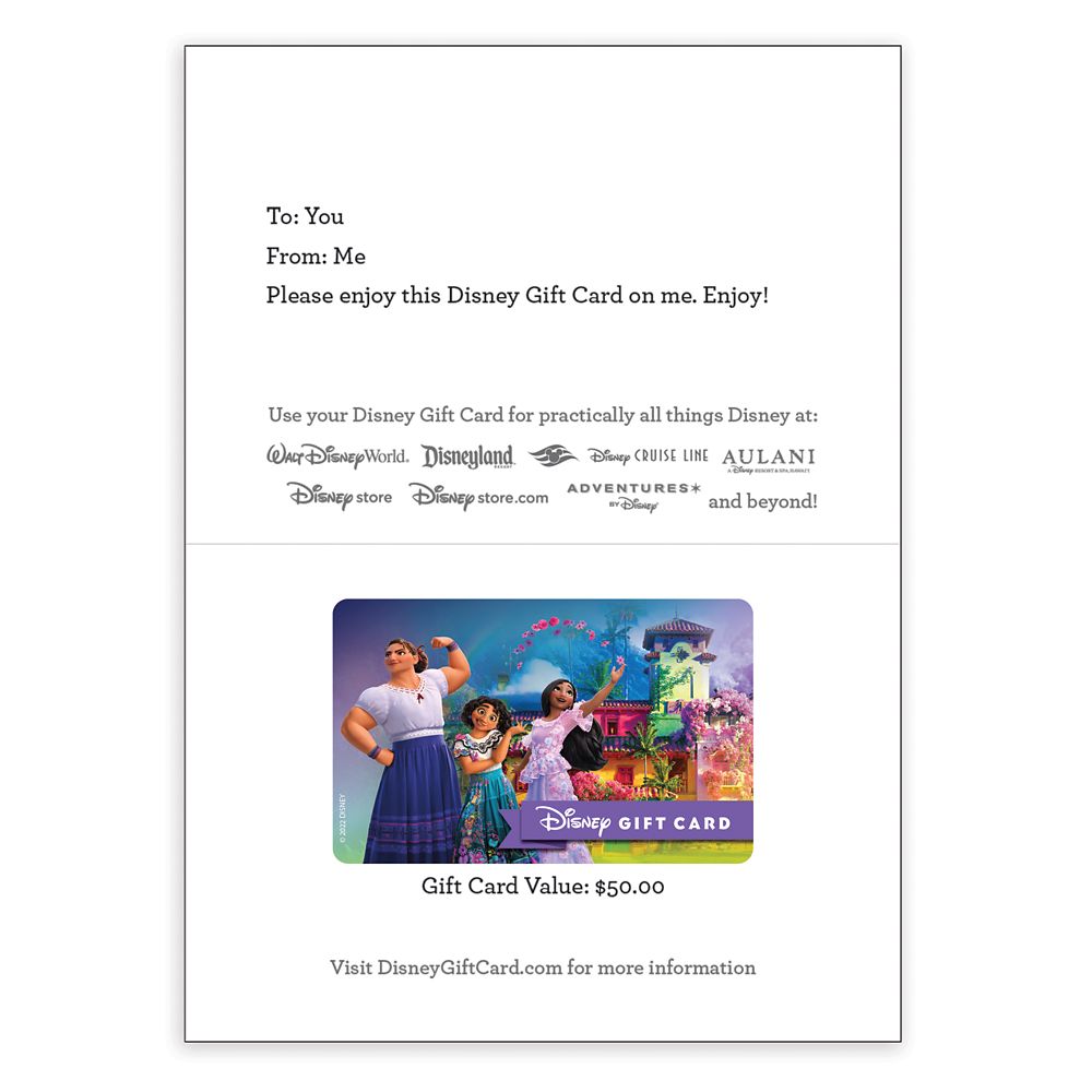 Encanto Disney Gift Card