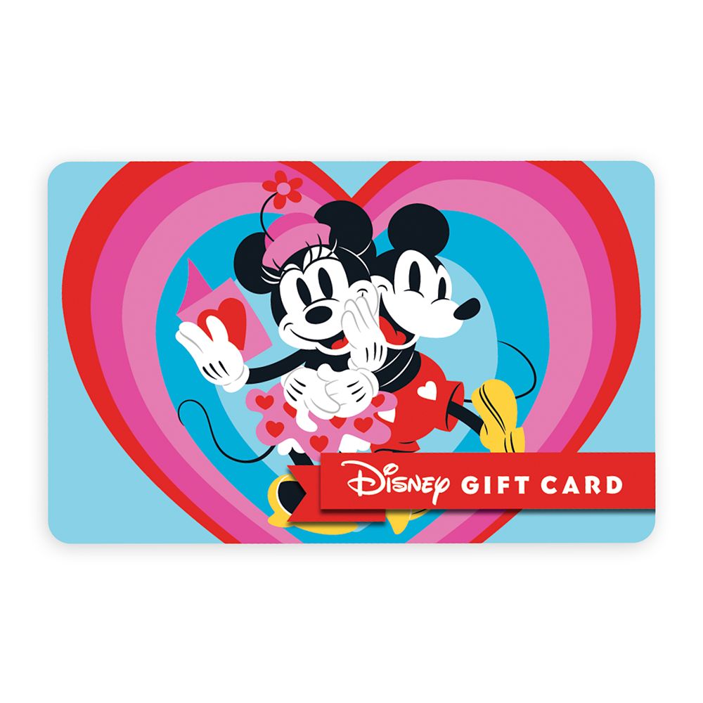 Mickey and Minnie Mouse Valentine’s Day Disney Gift Card