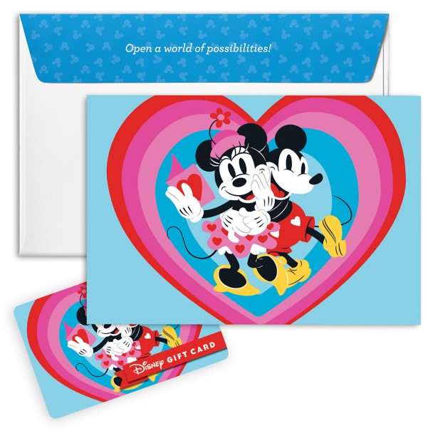 Mickey and Minnie Mouse Valentine’s Day Disney Gift Card