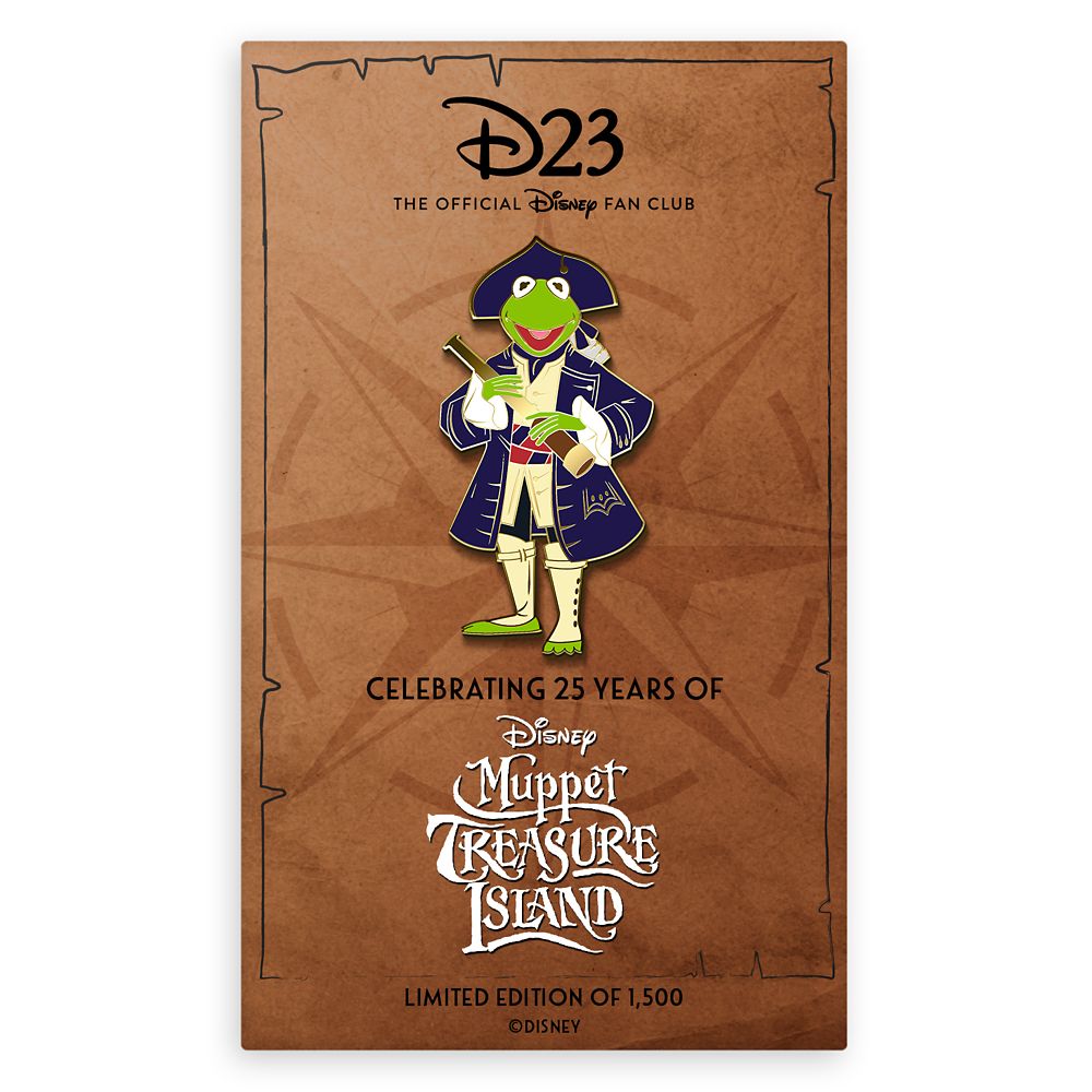 D23 Exclusive Kermit Pin – Muppet Treasure Island 25th Anniversary – Limited Edition