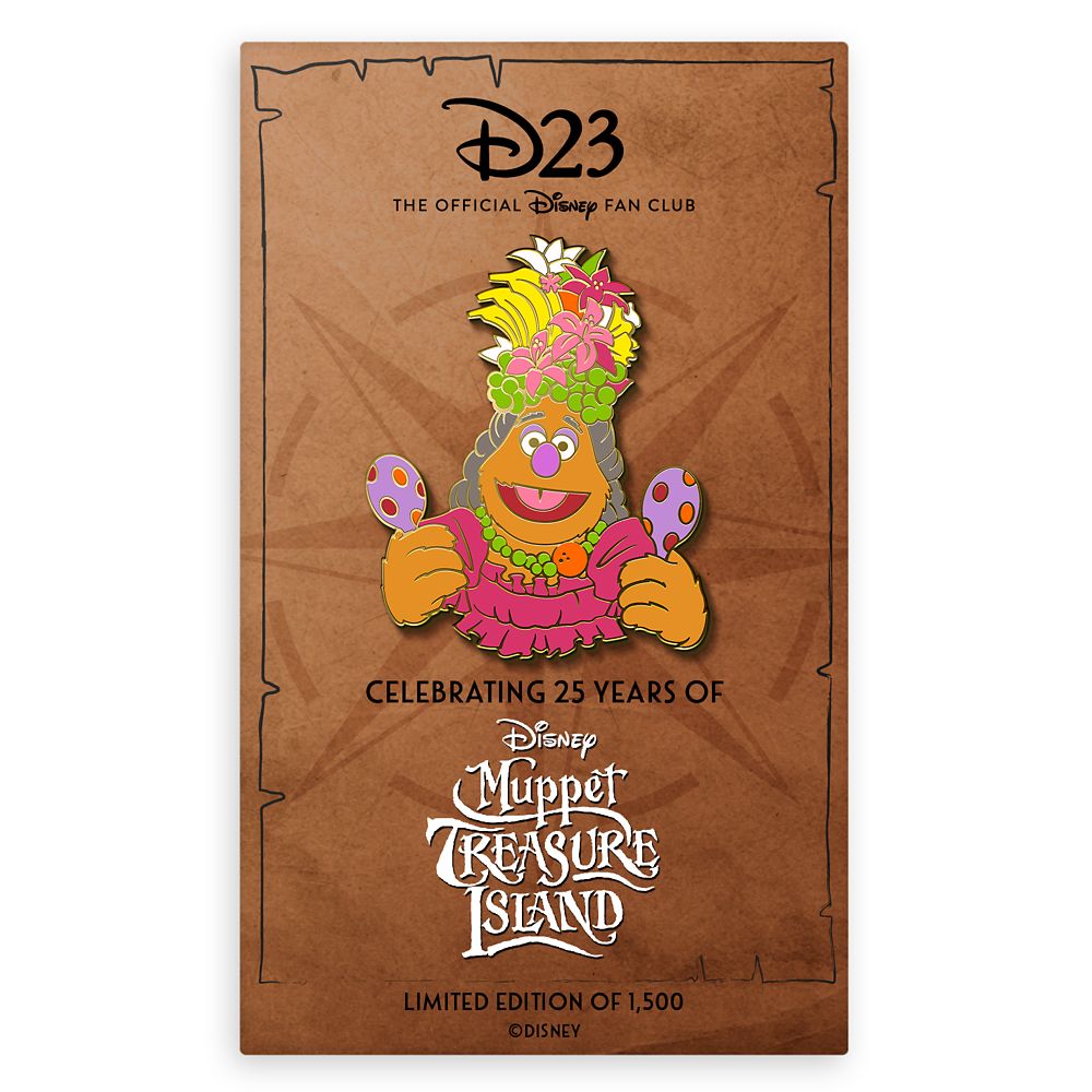D23 Exclusive Fozzie Pin – Muppet Treasure Island 25th Anniversary – Limited Edition