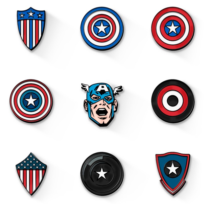 1 3/4" Captain America Hat Lapel Pin Marvel Comics Limited edition 