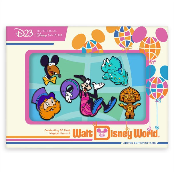 D23-Exclusive Walt Disney World 50th Anniversary Pin Set –  ''The Vacation Kingdom of the World'' – Limited Edition