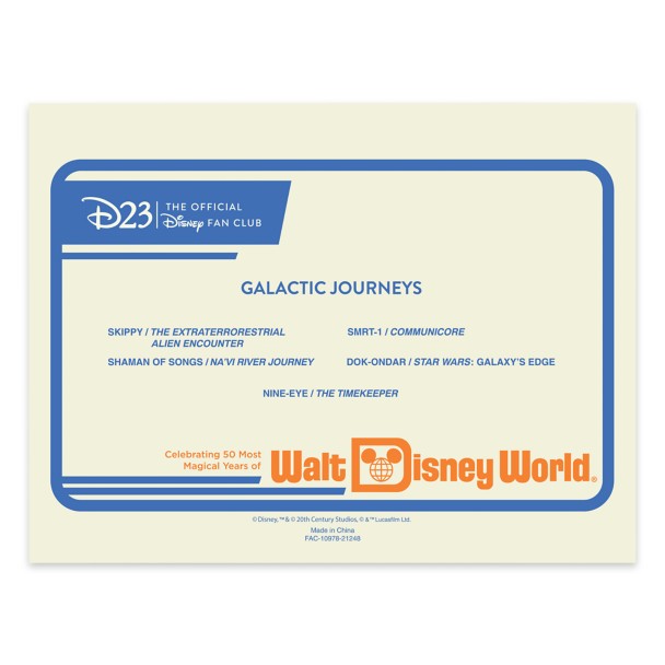 D23 Exclusive Walt Disney World 50th Anniversary Pin Set – ''Galactic Journeys'' – Limited Edition