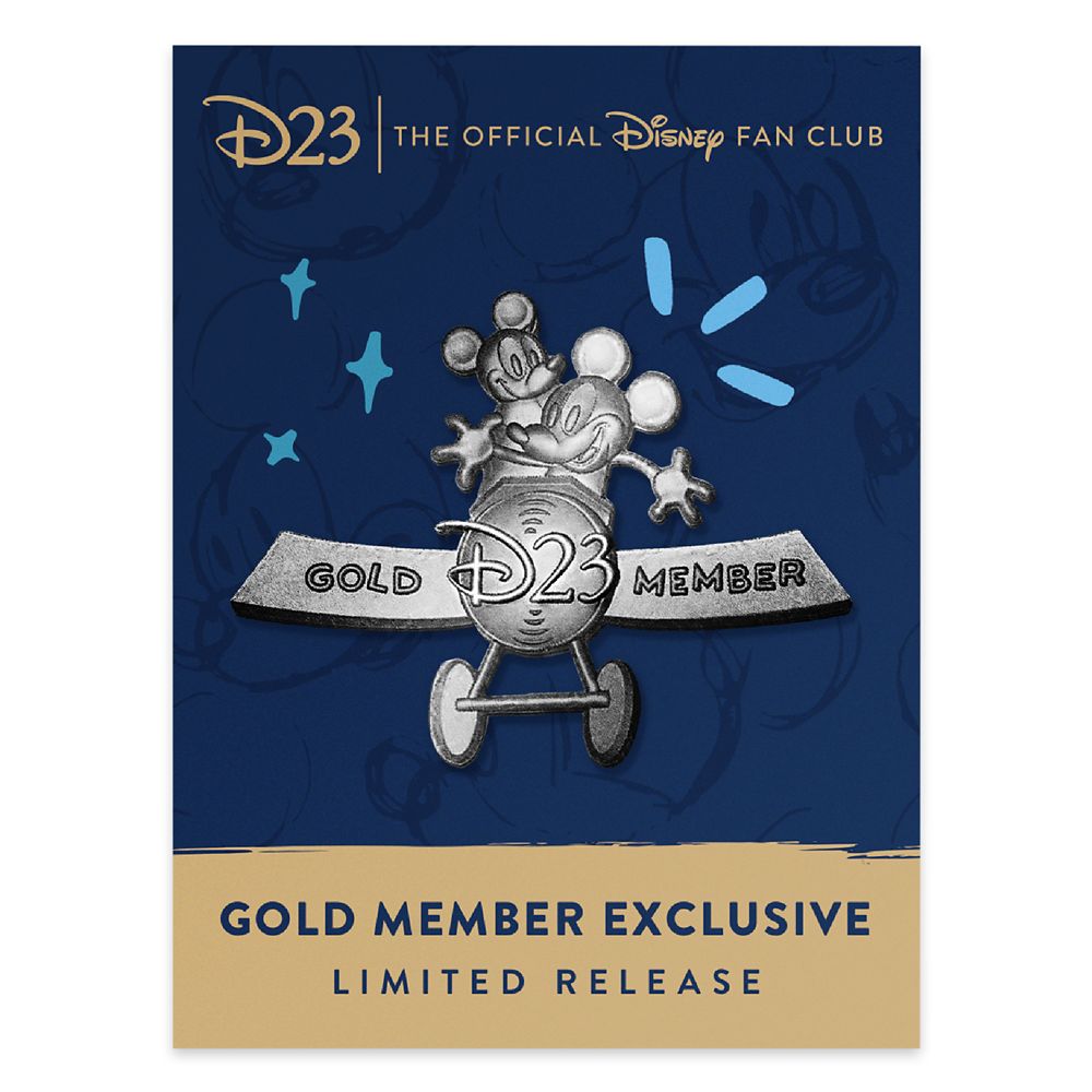 Mickey Mouse Plane Crazy D23 Gold Member Exclusive Pin – Limited Release