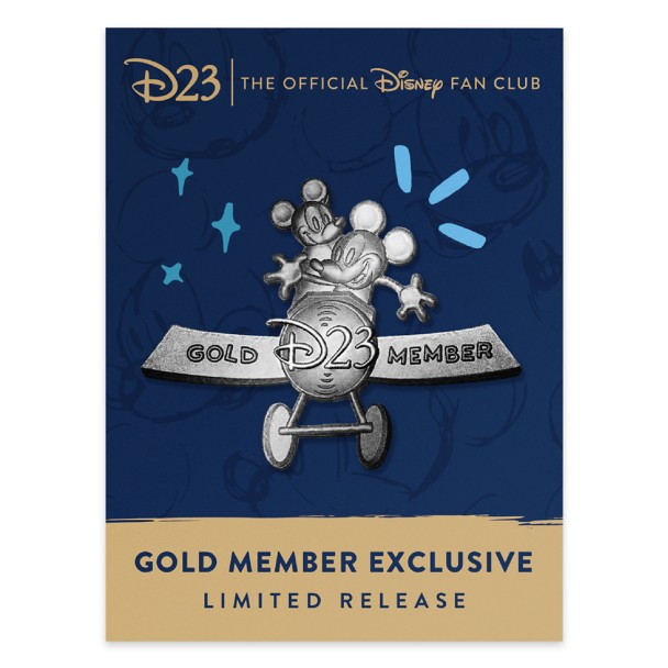 Mickey Mouse Plane Crazy D23 Gold Member Exclusive Pin – Limited Release