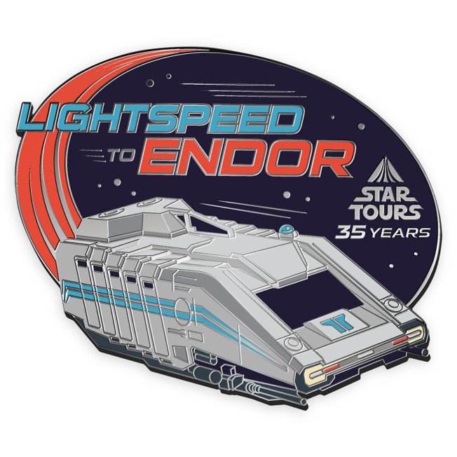 D23-Exclusive Star Tours 35th Anniversary Pin – Lightspeed to Endor – Limited Edition