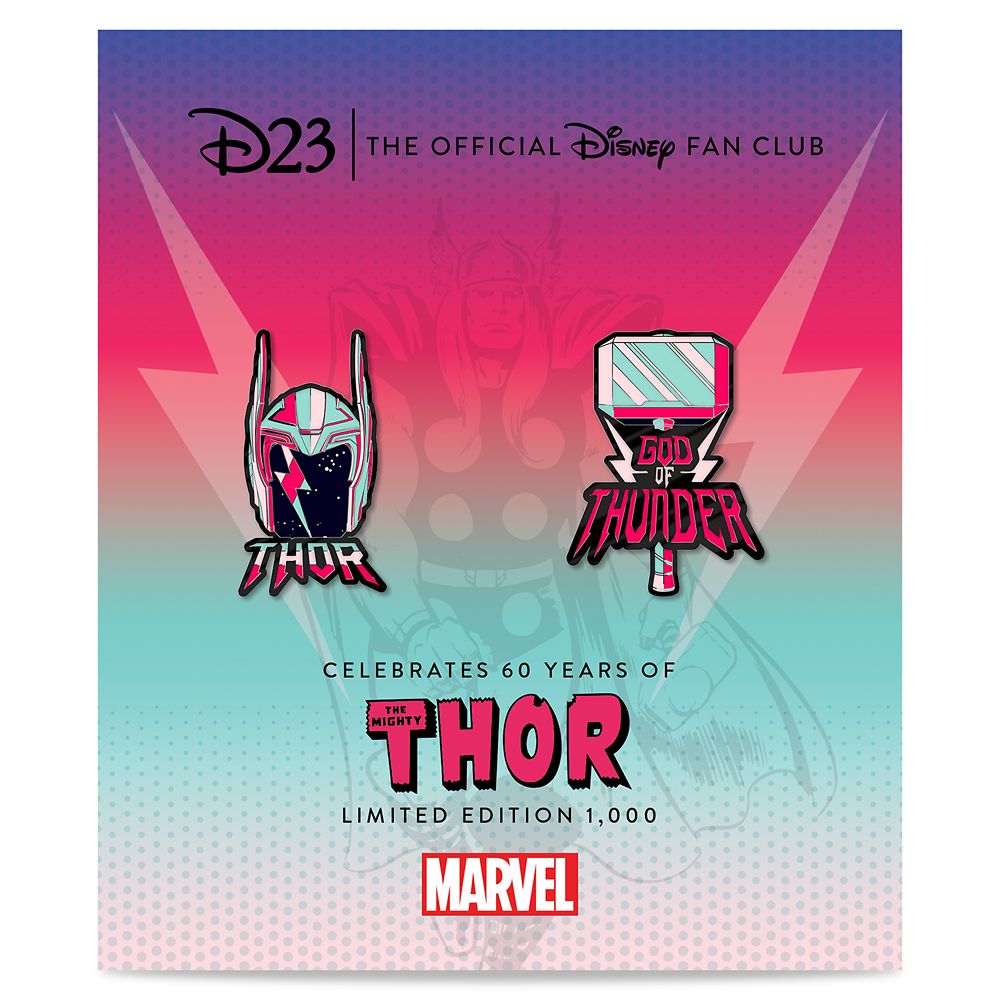 D23-Exclusive Marvel’s Thor 60th Anniversary Pin Set has hit the shelves