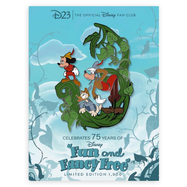 D23 Exclusive Fun and Fancy Free 75th Anniversary Jumbo Pin – Limited Edition