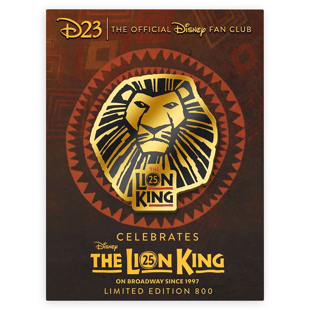 D23-Exclusive The Lion King on Broadway 25th Anniversary Commemorative Pin – Limited Edition