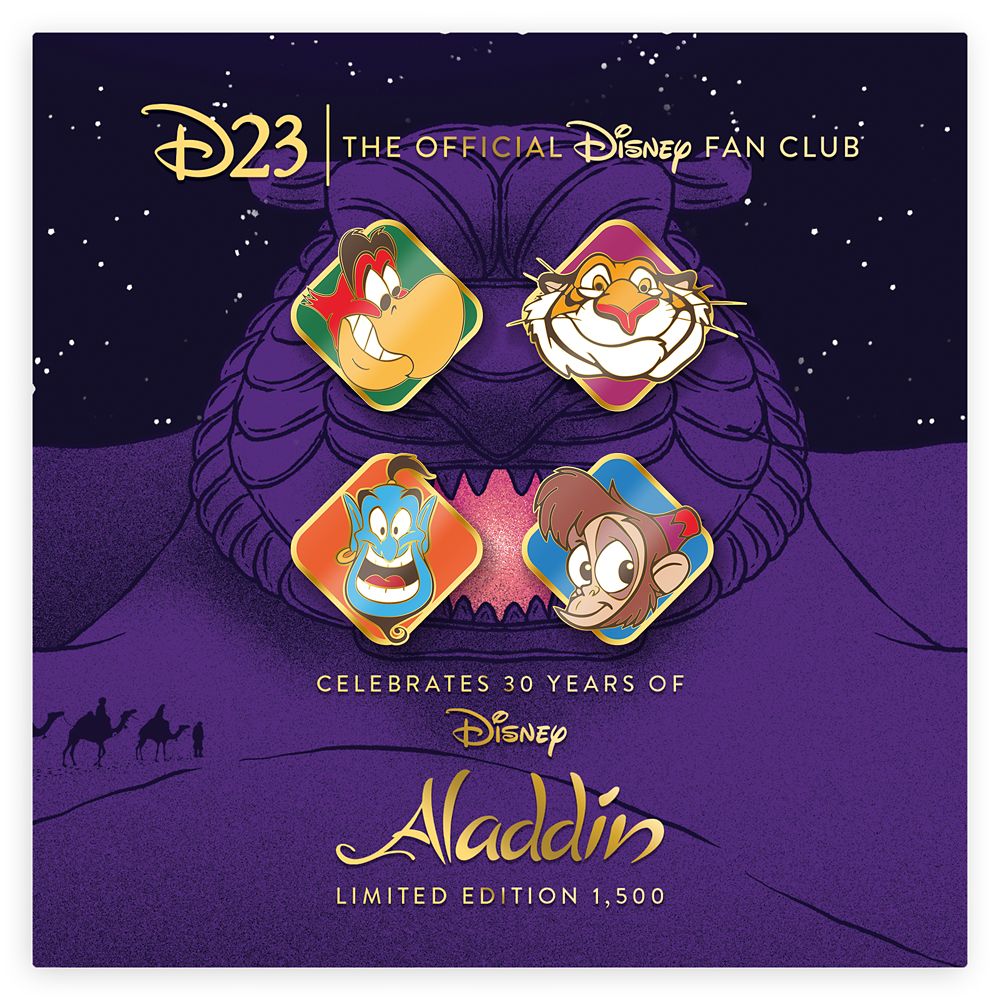 D23-Exclusive Aladdin 30th Anniversary Commemorative Pin Set – Limited Edition
