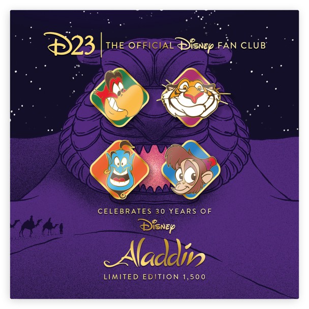 D23-Exclusive Aladdin 30th Anniversary Commemorative Pin Set – Limited Edition