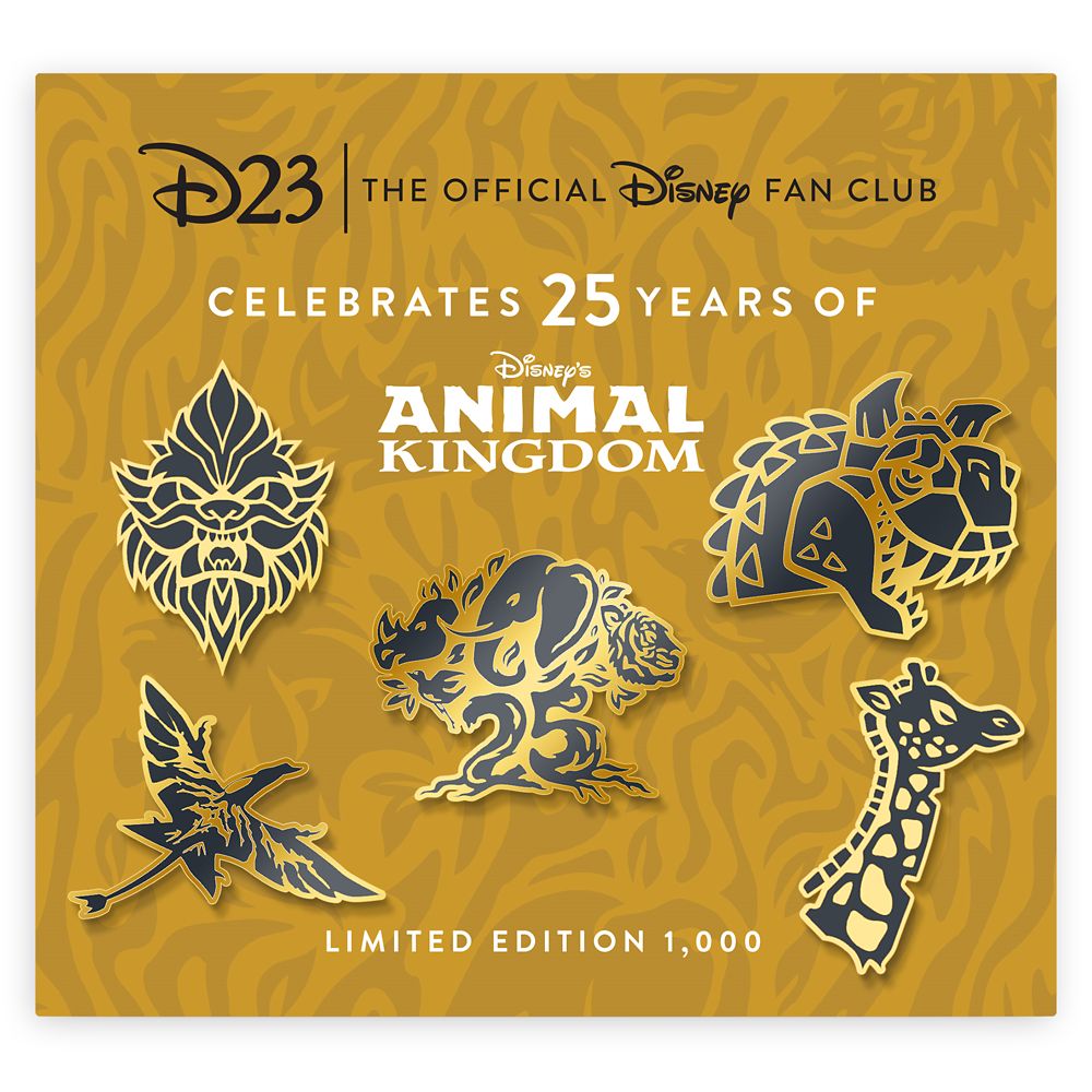 D23Exclusive Disney's Animal Kingdom 25th Anniversary Pin Set