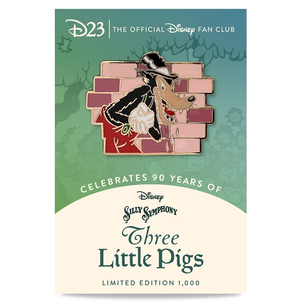 D23-Exclusive The Big Bad Wolf Pin – Three Little Pigs 90th Anniversary – Limited Edition