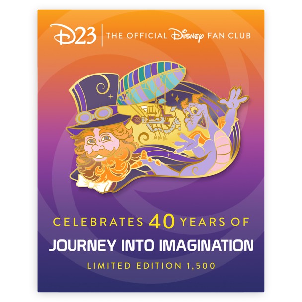 D23-Exclusive Dreamfinder and Figment Pin – Journey Into Imagination 40th Anniversary – Limited Edition