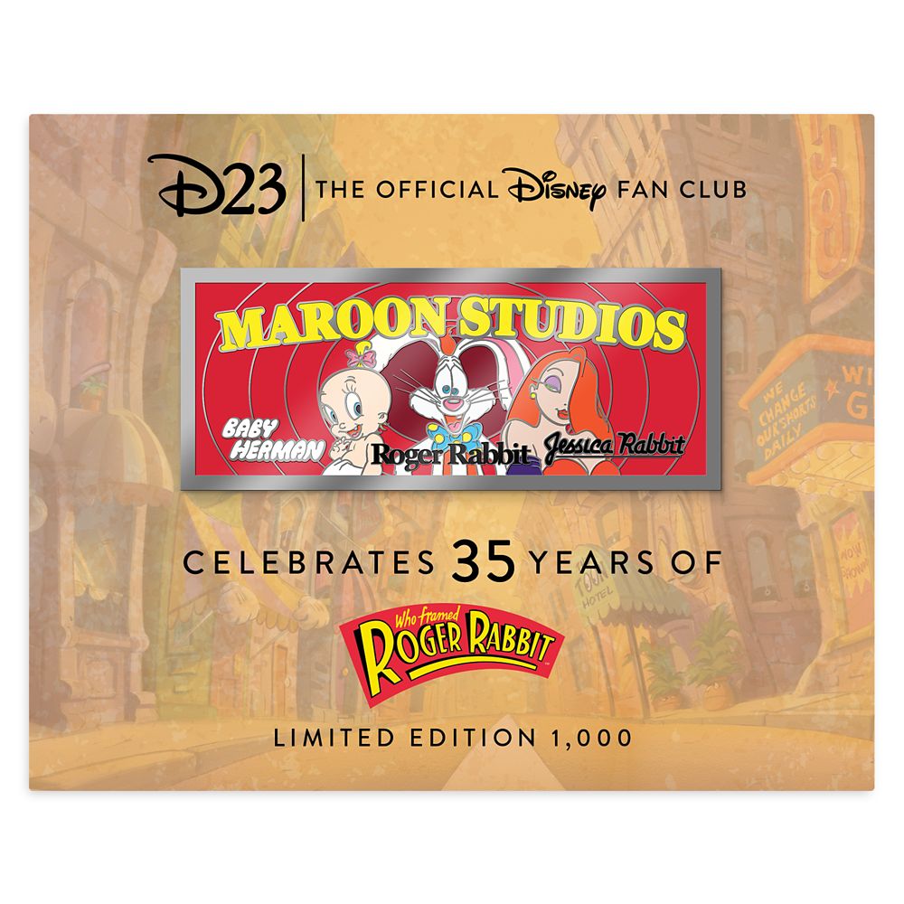 D23-Exclusive Who Framed Roger Rabbit 35th Anniversary Jumbo Pin – Limited Edition