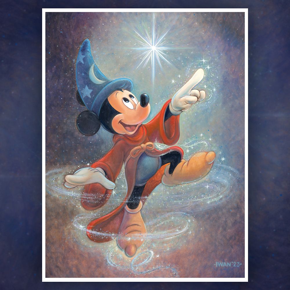 Mickey Magic Happens Wall Art, Sorcerer Mickey Wall Art, Disney Art Print,  Disney Wall Art -  Denmark