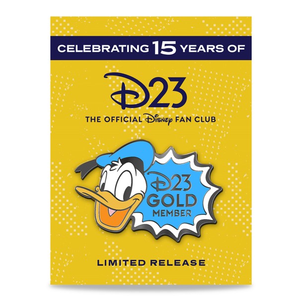 D23-Exclusive Donald Duck ''Gold Member'' Pin – Limited Release