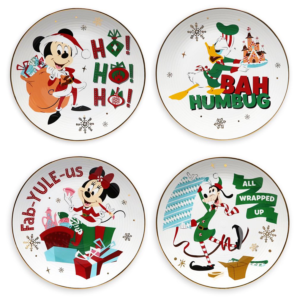 mickey mouse christmas plates