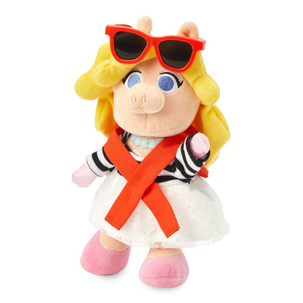 Miss Piggy Disney nuiMOs Plush with Striped Shirt, Red Sweater and Sunglasses – The Muppets