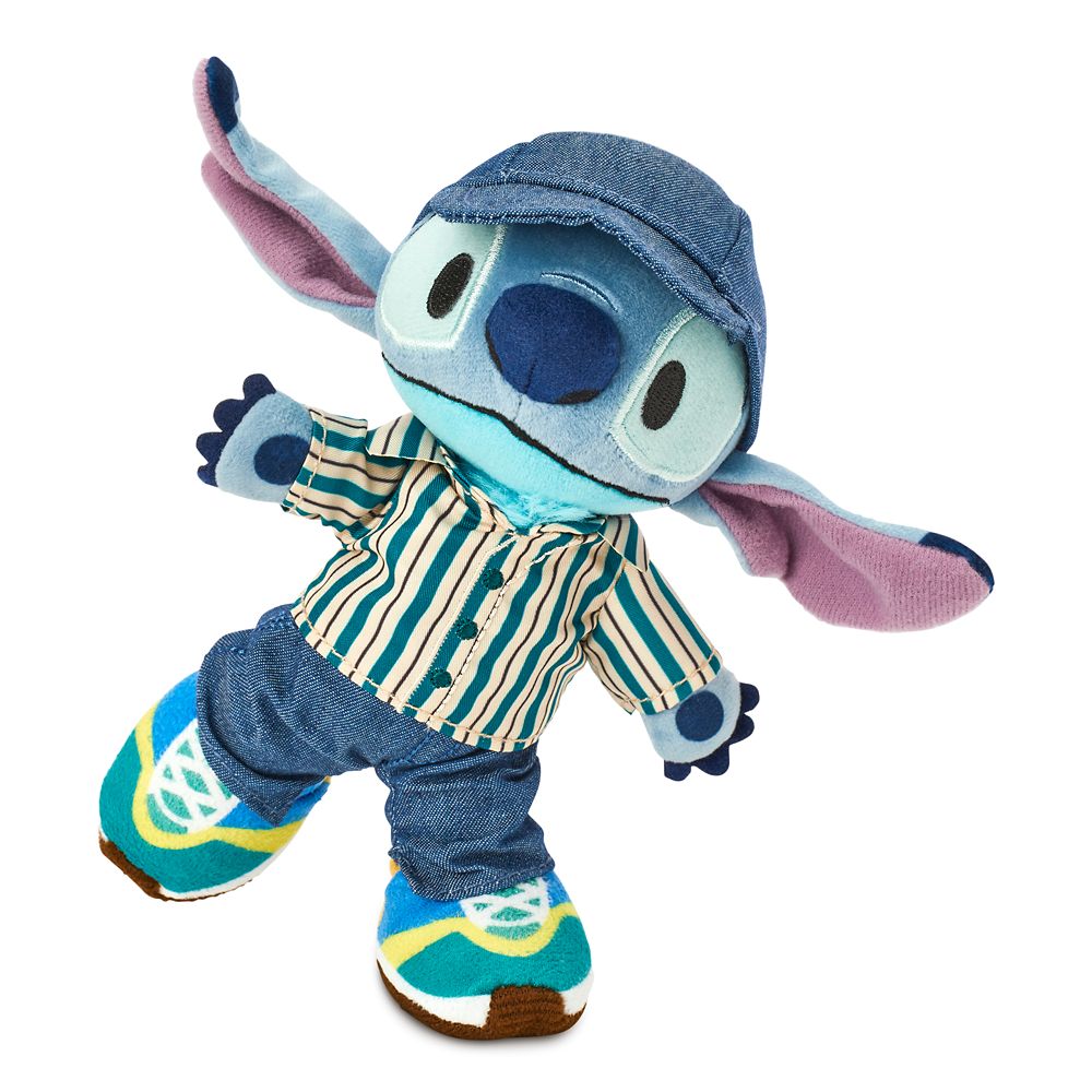Stitch Disney nuiMOs Plush and Striped Shirt with Cap and Sneakers Set