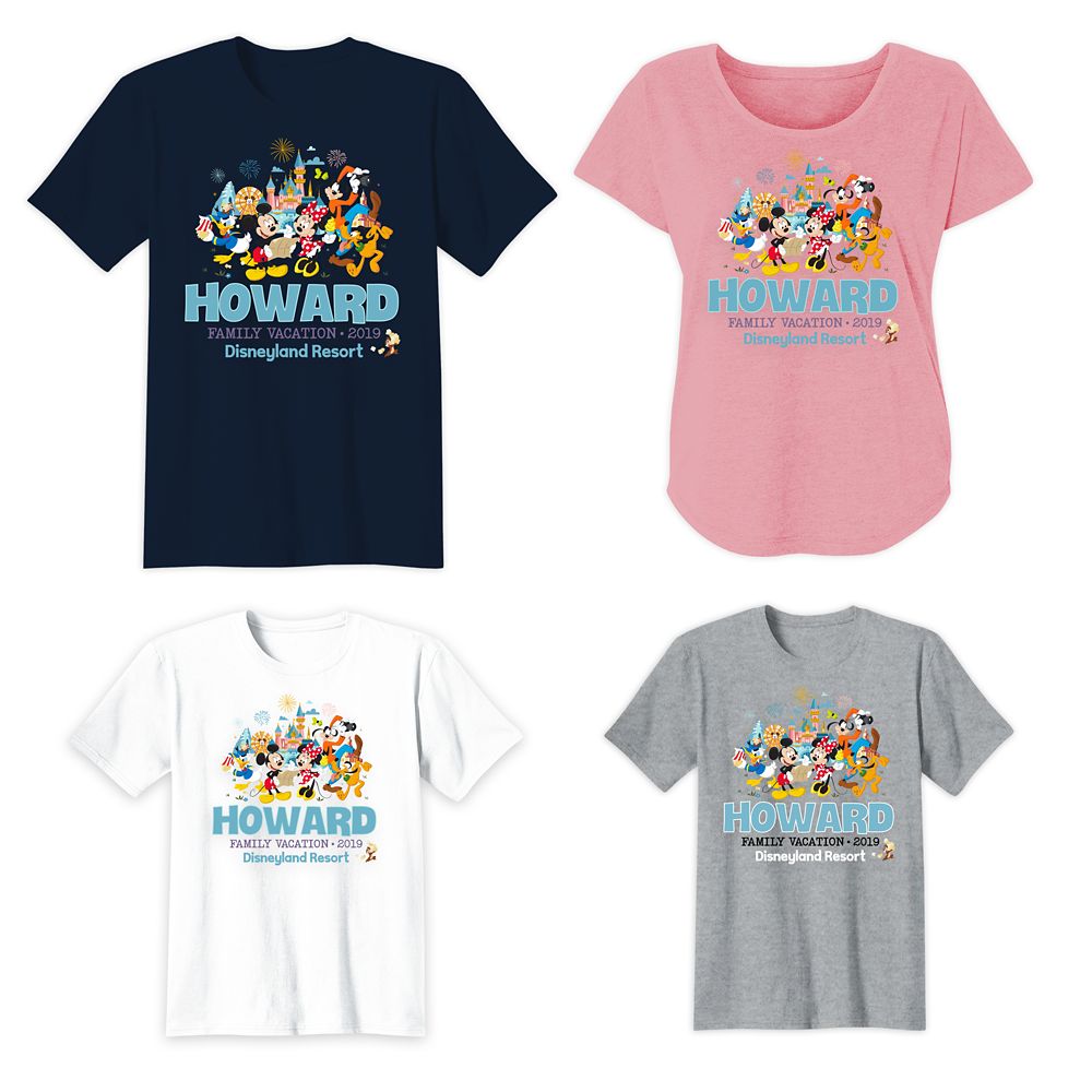 Mickey Mouse and Friends Disneyland Family Vacation T-Shirts – Customized