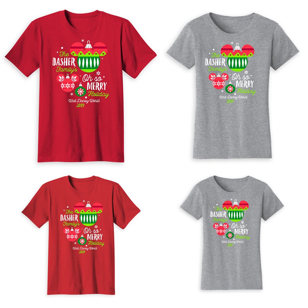 Walt Disney World Oh So Merry Family T-Shirts – Holiday 2019 – Customized